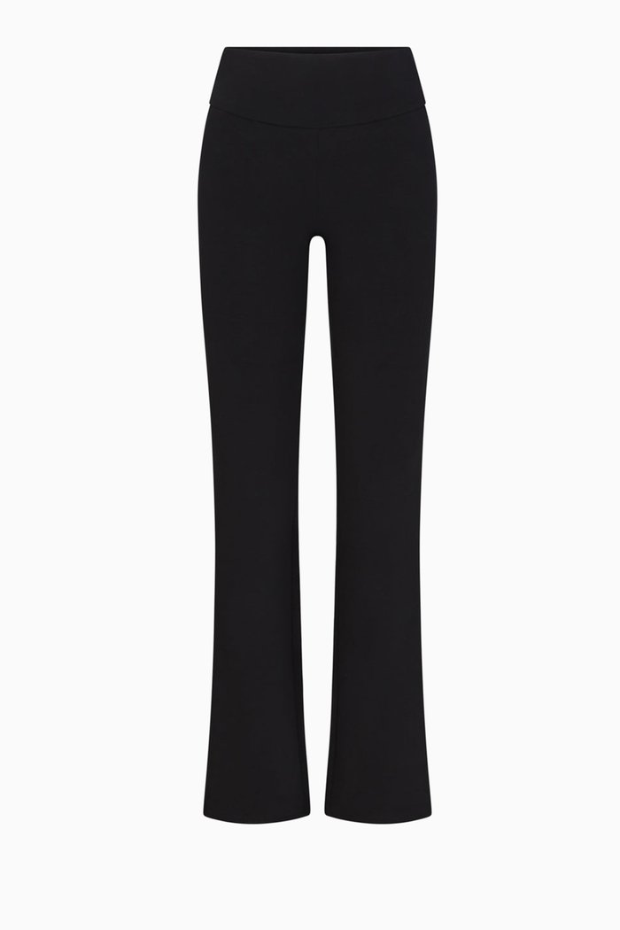 

Foldover Bootcut Leggings Stretch Cotton-blend, Black