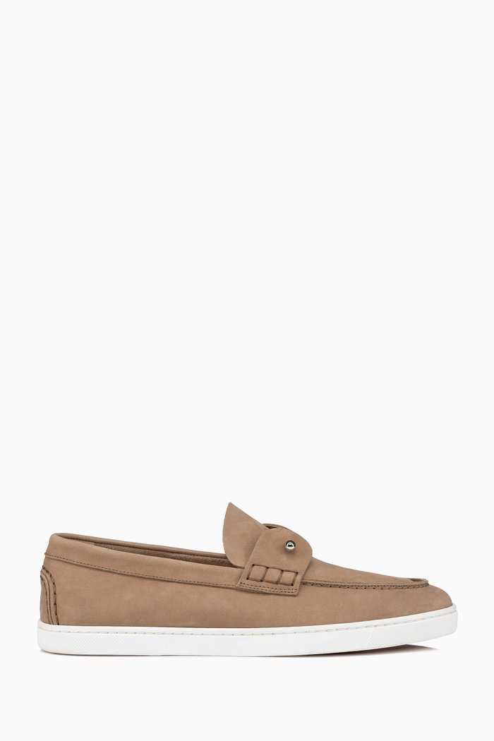 

Chambeliboat Boat Shoes in Nubuck, Neutral
