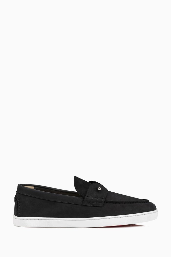 

Chambeliboat Boat Shoes in Nubuck, Black