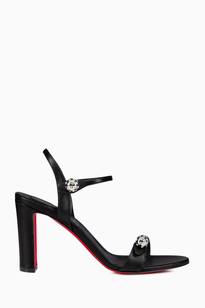 Atmospheria 85 Sandals in Nappa Leather, Black