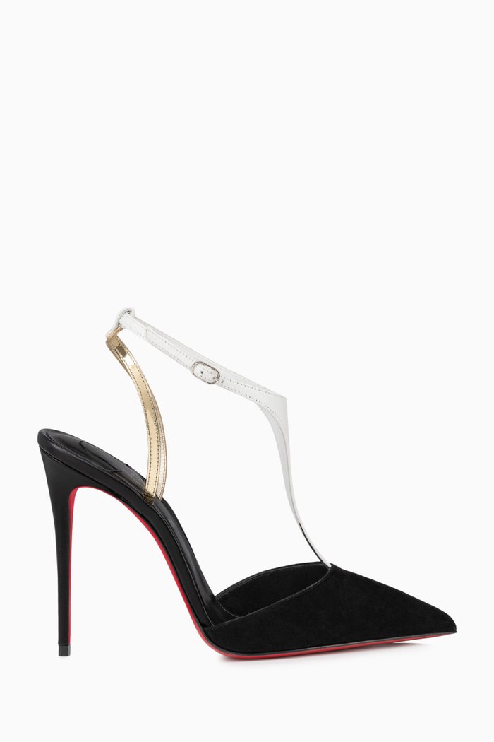 

Athina 100 Pumps in Suede and Leather, Black