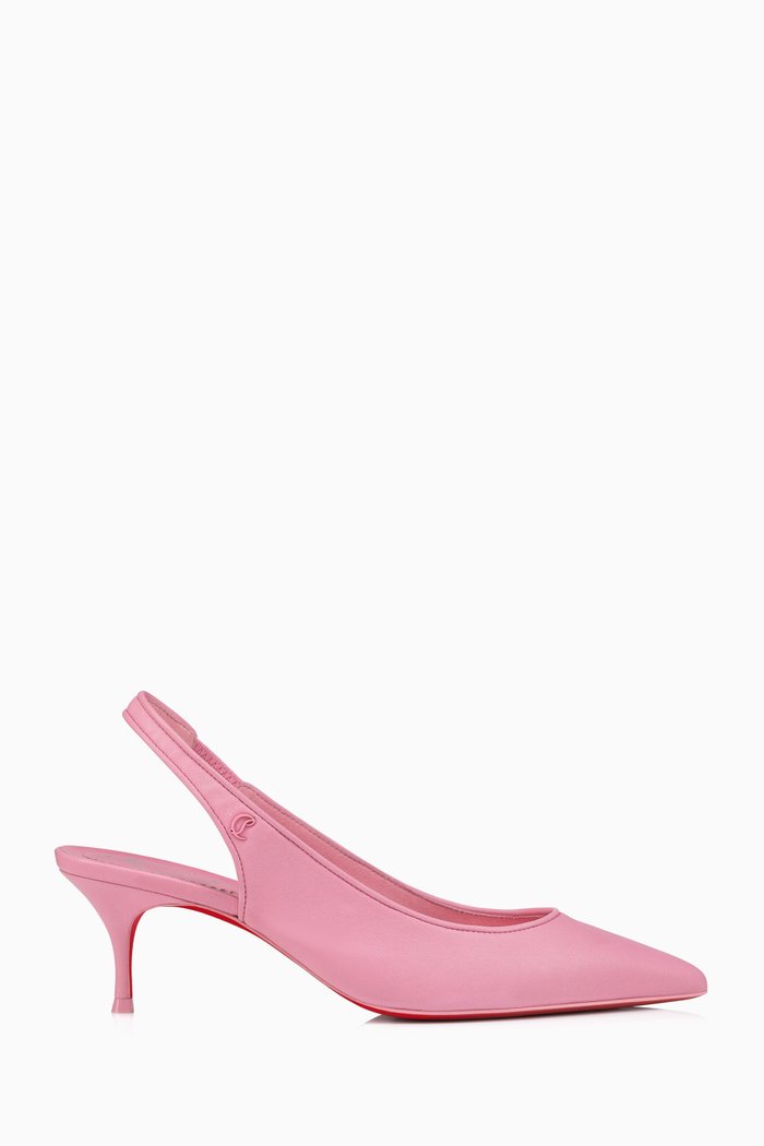 Sporty Kate 55 Slingback Pumps in Leather, Pink