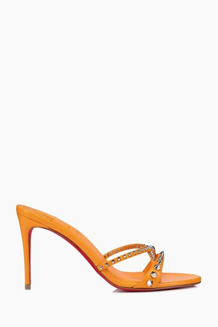 

Tatoosh Spikes 85 Mules in Leather, Orange