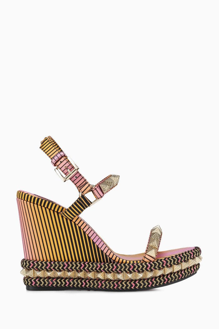 

Pyraclou 110 Wedge Sandals in Satin, Multicolour