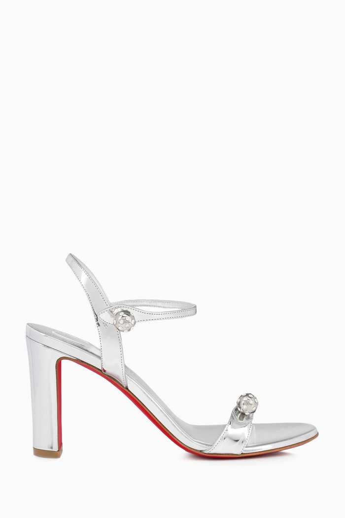 

Atmospheria 85 Sandals in Metallic Leather, Silver