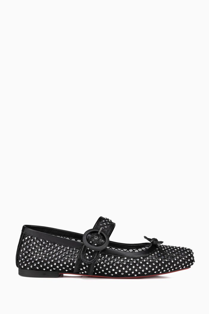 

Mamastrapitina Ballerinas in Mesh and Nappa, Black