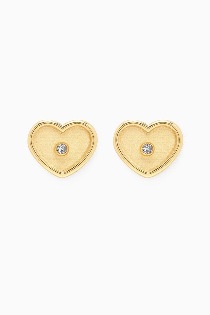 

Heart Diamond Earrings in 18kt Gold