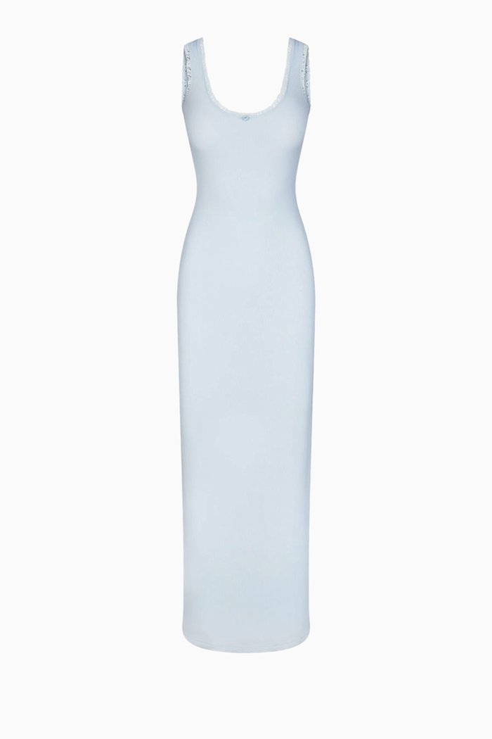 

Soft Lounge Lace Dress in Rib-knit, Grey