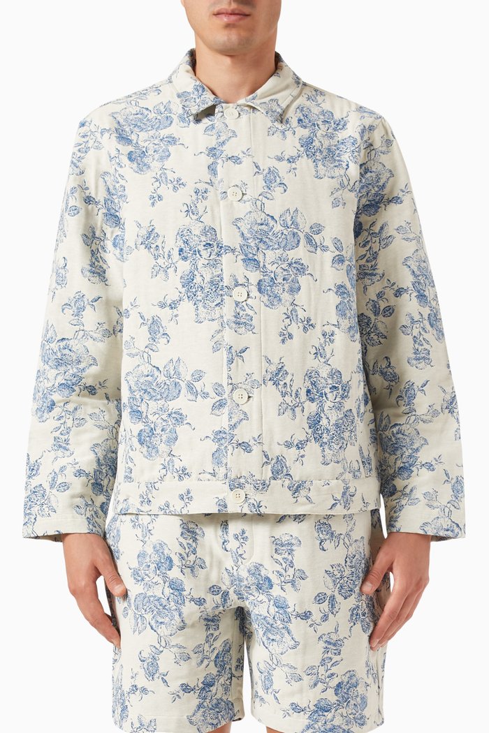 

Iggy Floral Jacket in Cotton-blend, Neutral