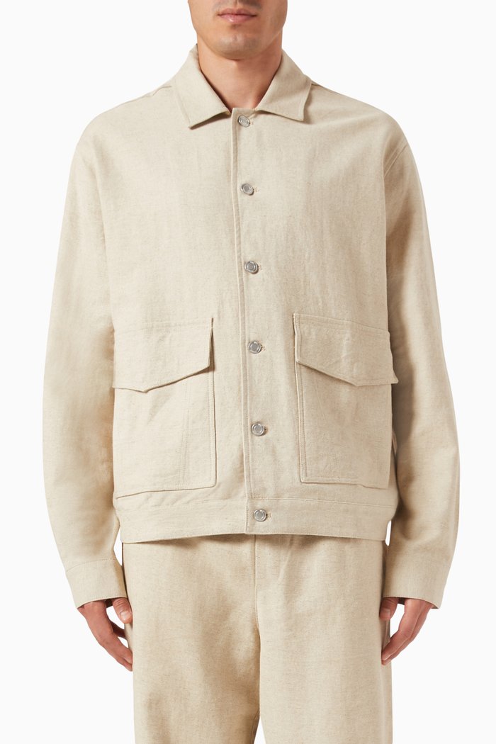 

Mitford Jacket in Cotton & Linen, Neutral
