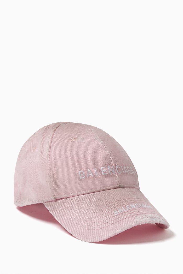 

Double Logo Cap in Cotton, Pink