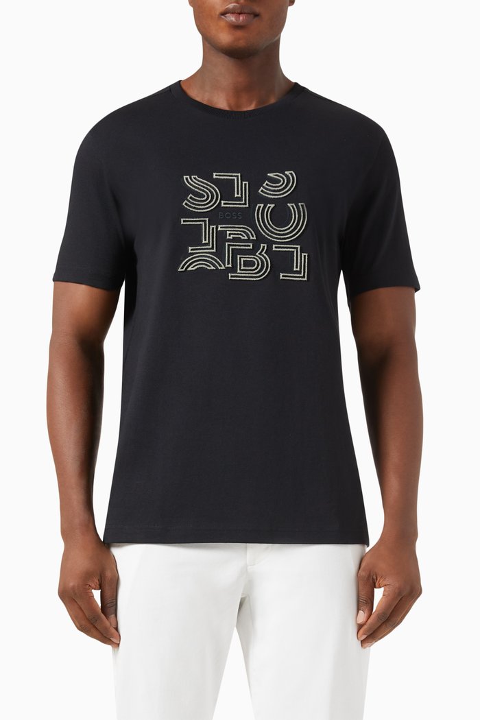 

Graphic Logo T-shirt in Cotton-jersey, Black