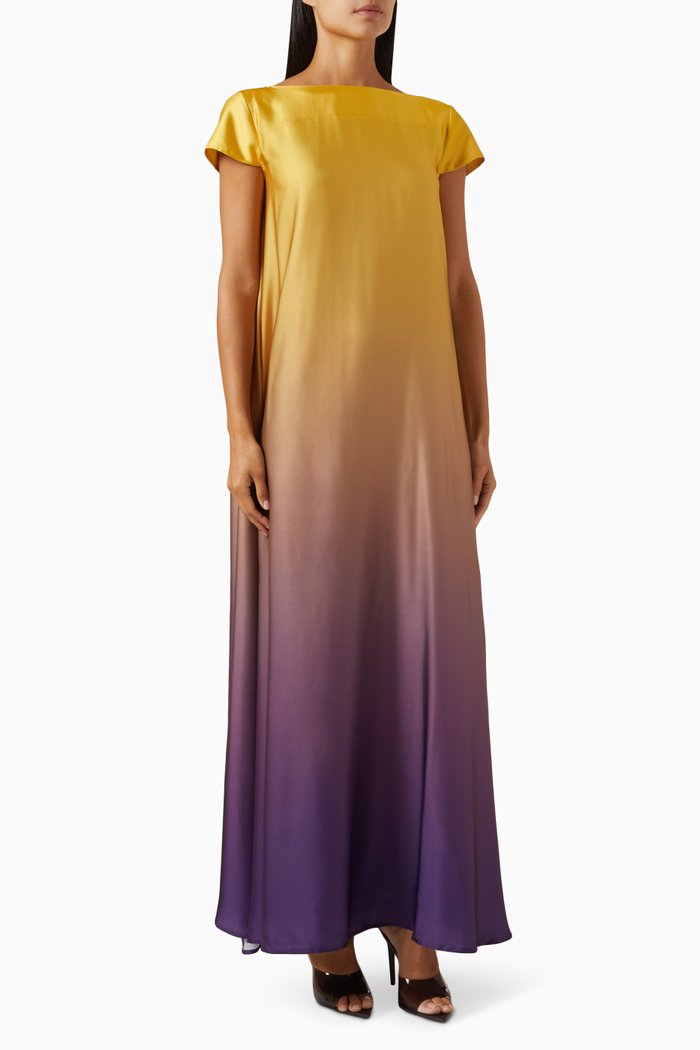 

Ombre Print Kaftan, Yellow
