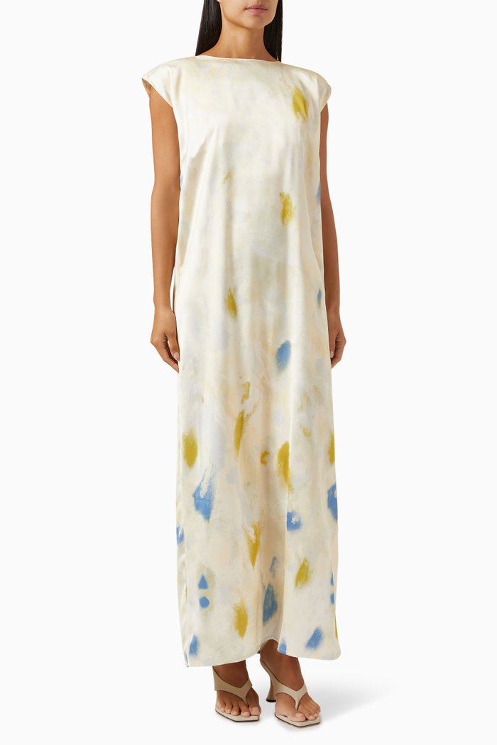 

Printed Maxi Dress, Blue