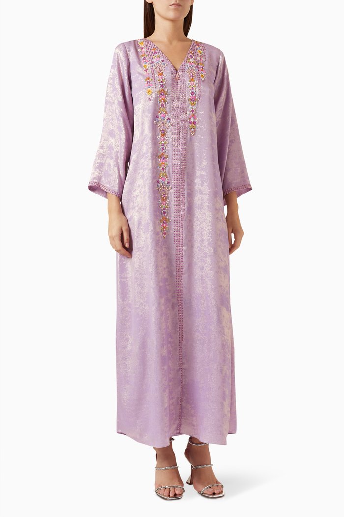 

Bead-embellishment Maxi Dress, Purple