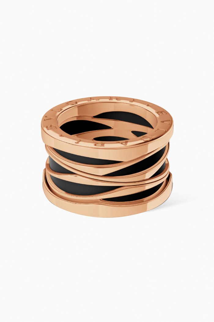 

B.zero1 Ceramic Ring in 18kt Rose Gold