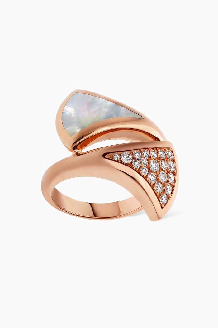 

Divas' Dream Diamond & Mother-of-Pearl Ring in 18kt Rose Gold
