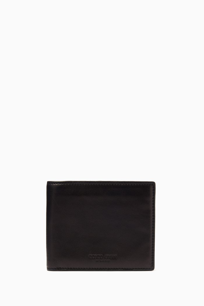 

Logo Wallet in Leather, Black