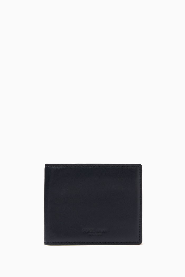 

Logo Wallet in Leather, Blue