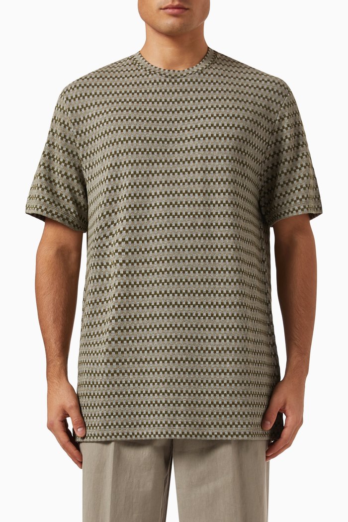 

Geometric T-shirt in Viscose-jacquard, Neutral