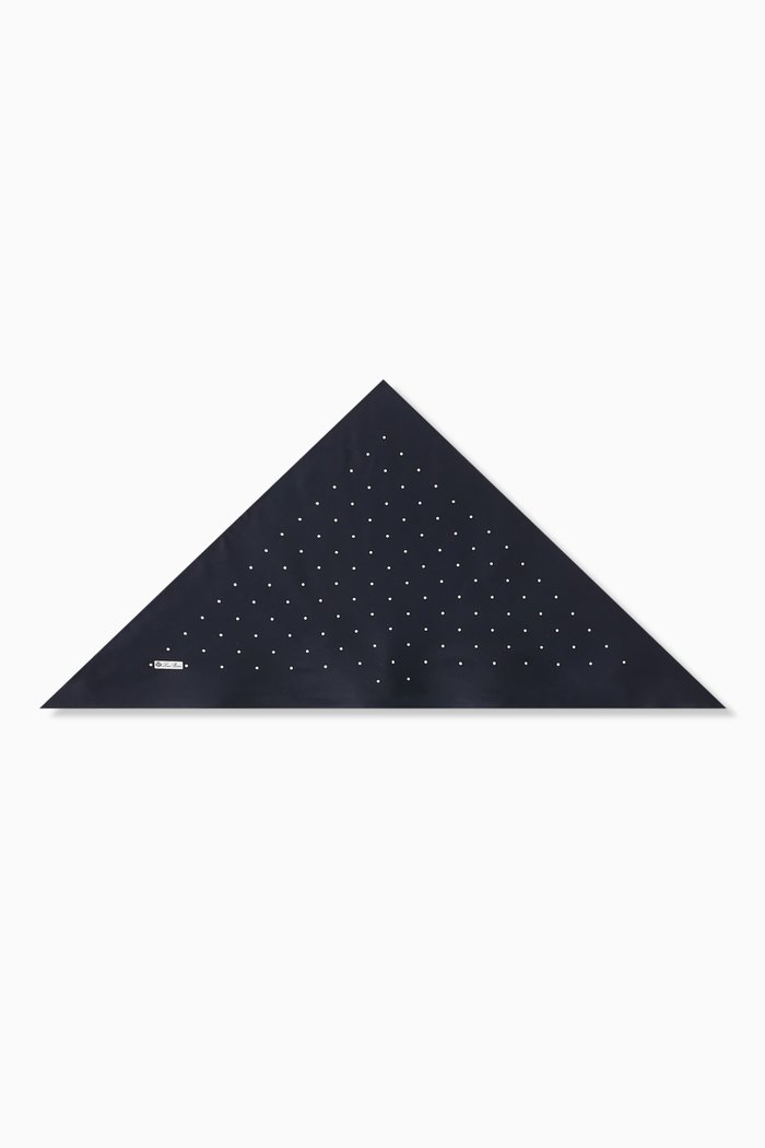 

Triangle Scarf in Silk, Blue