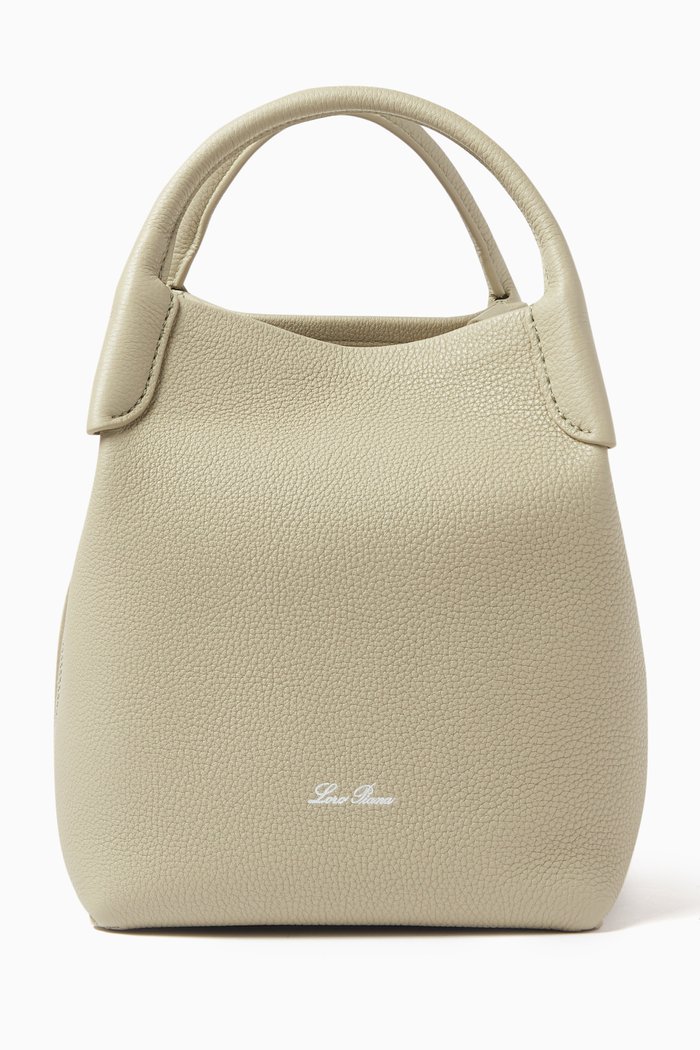 

Small Bale Bucket Bag in Leather, Green