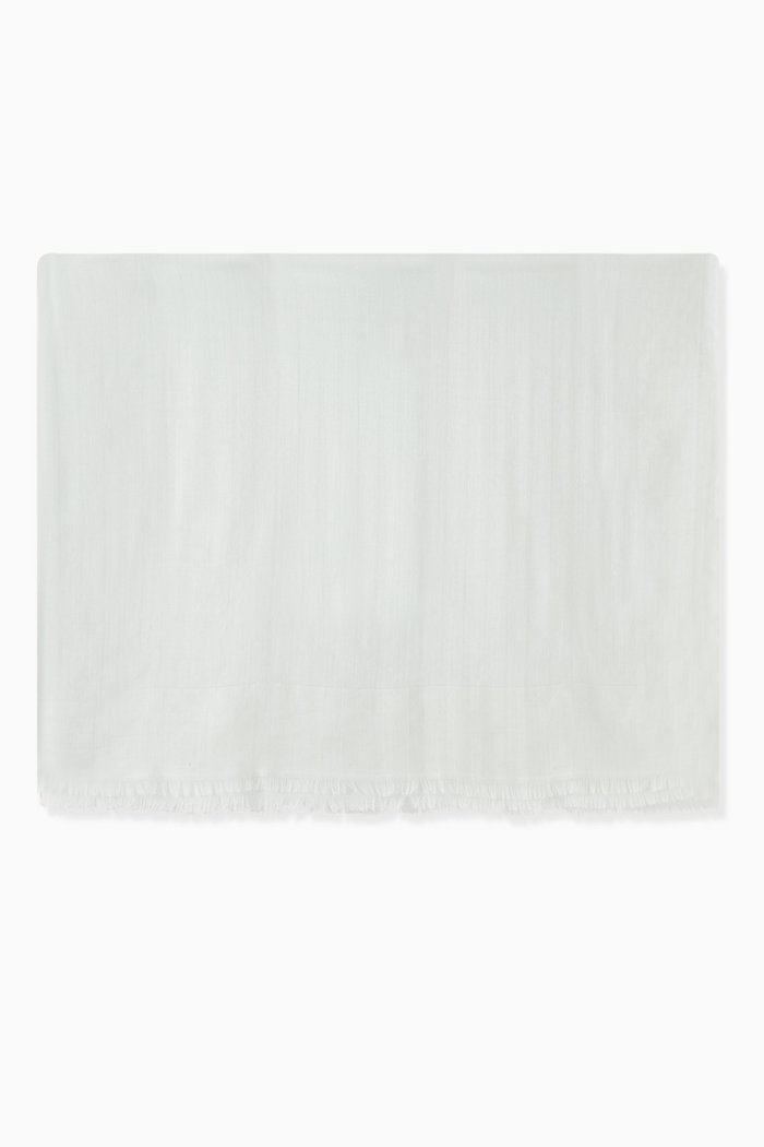 Maxi Crest Stole in Cashmere, Blue