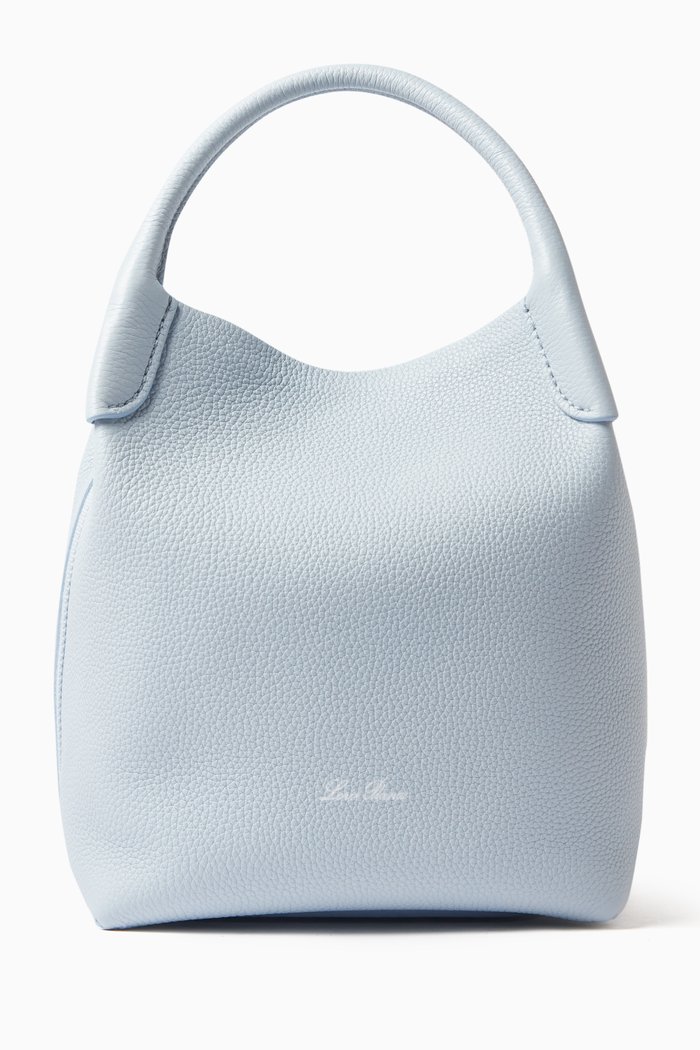 

Small Bale Bucket Bag in Leather, Blue