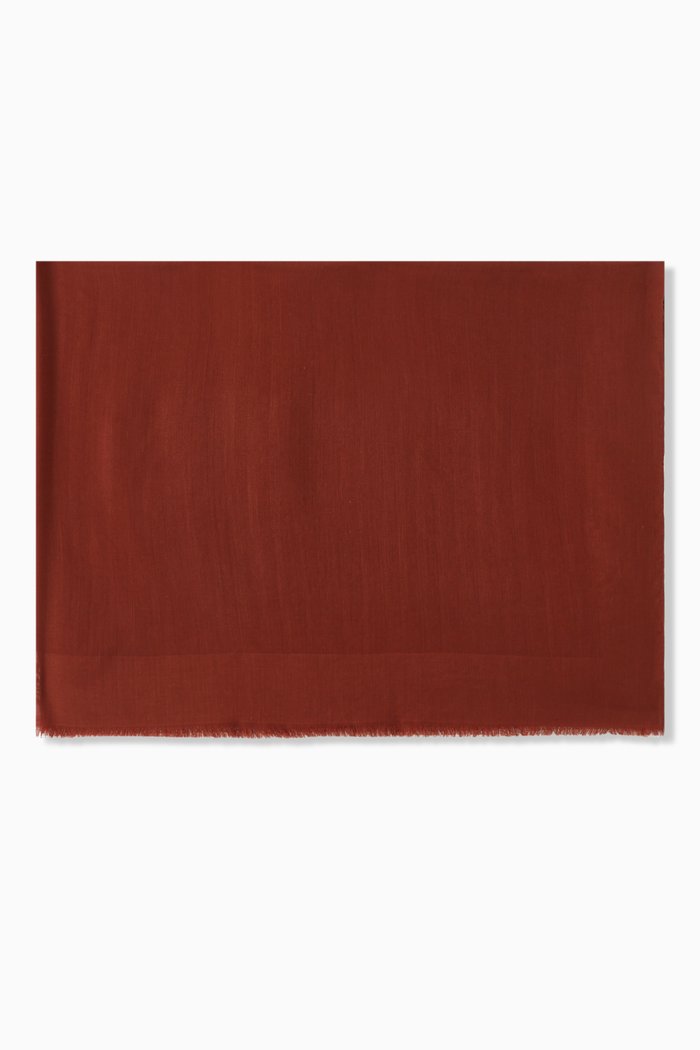 

Maxi Crest Stole in Cashmere, Burgundy