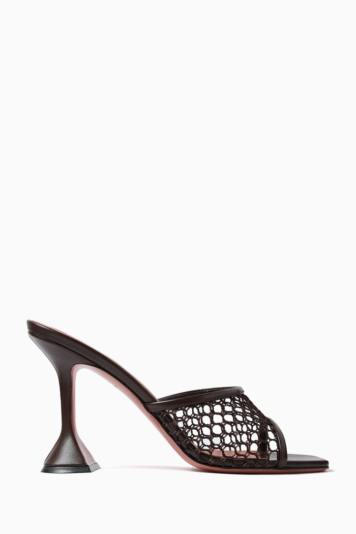 

Lupita 95 Net Sandals in Leather, Brown