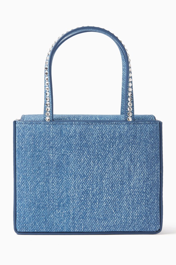 

Mini Gilda Bag in Printed Suede, Blue
