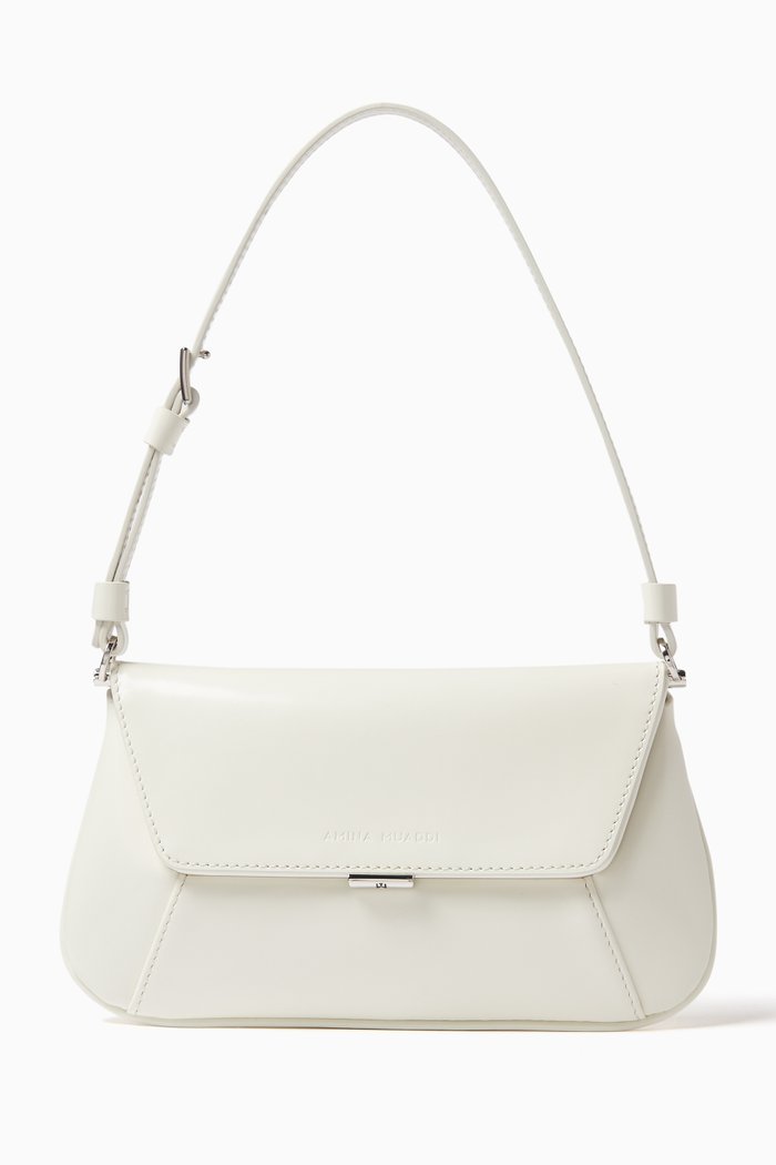 

Mini Ami Shoulder Bag in Leather, White