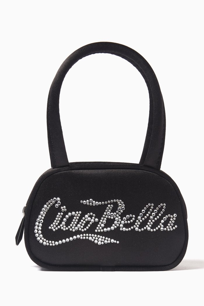 

Micro Ciao Bella Bag in Satin, Black