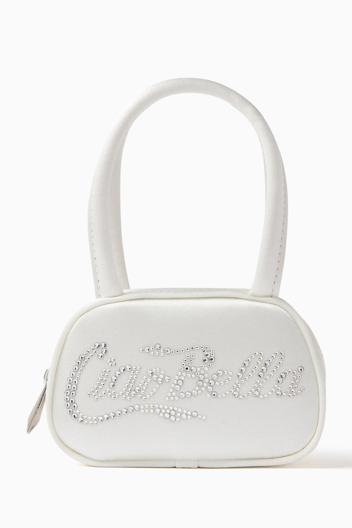 

Micro Ciao Bella Bag in Satin, White