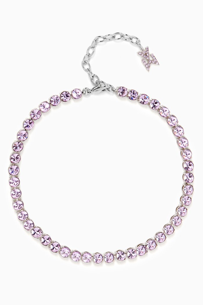 

Crystal Tennis Anklet in Brass, Purple