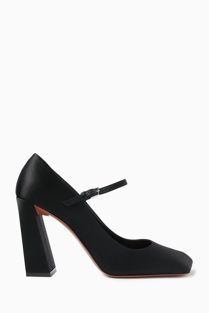 

Charlotte 95 Pumps in Satin, Black
