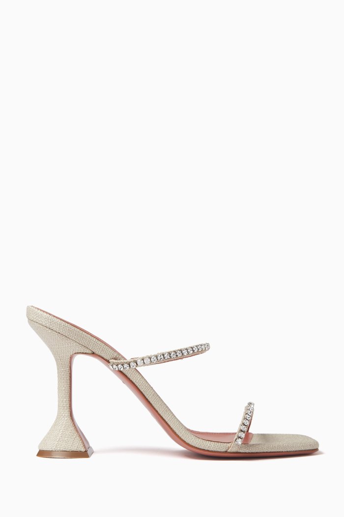 

Gilda 95 Crystal-embellished Sandals in Canvas, Neutral