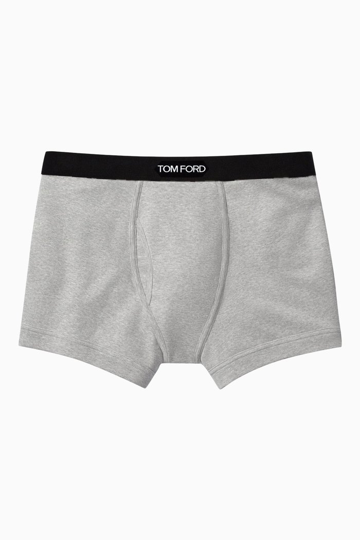 

Logo Boxer Briefs in Cotton, Grey