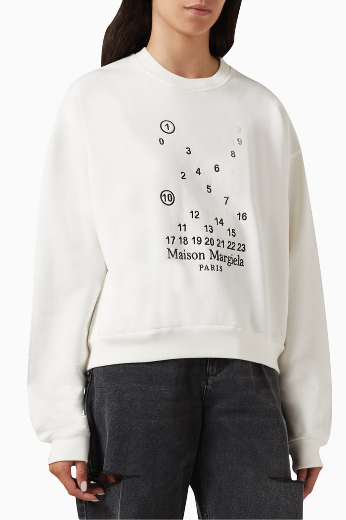 

Logo Sweatshirt in Cotton-fleece, White