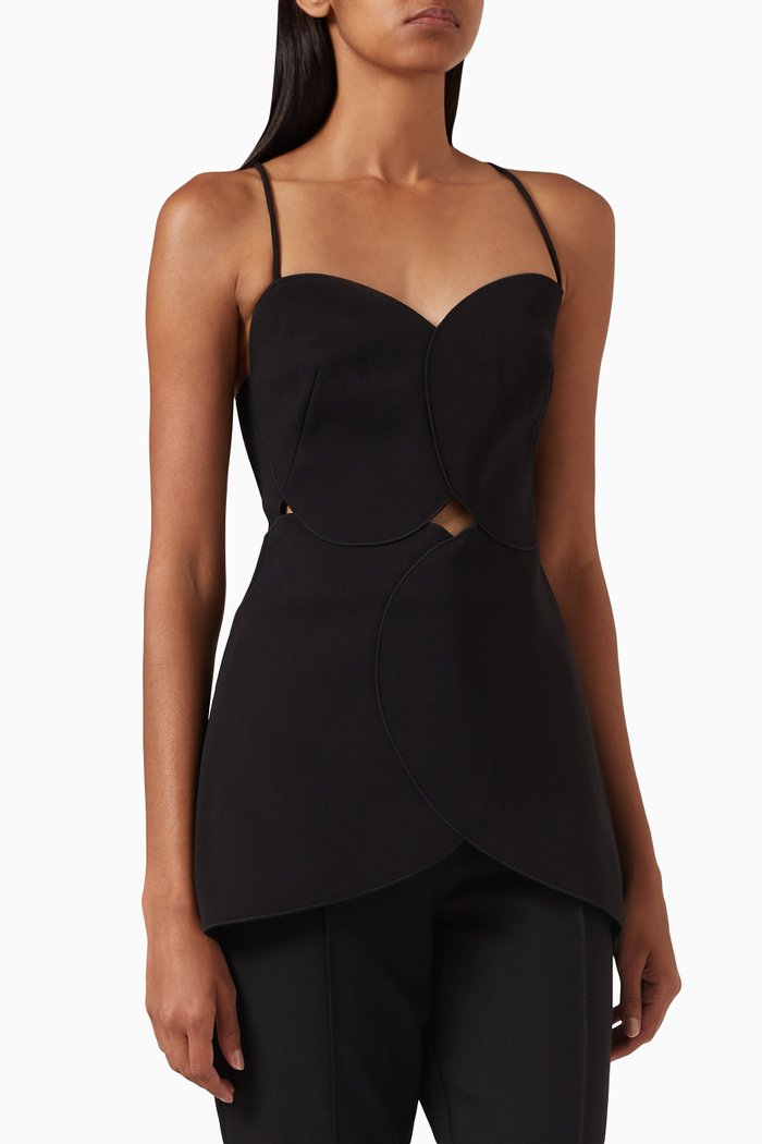 

Allister Tie-up Top, Black