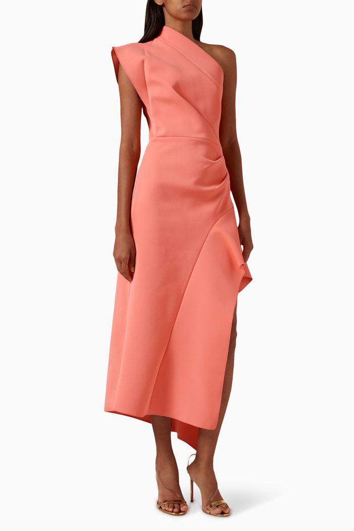 

Eddington One-shoulder Midi Dress, Pink