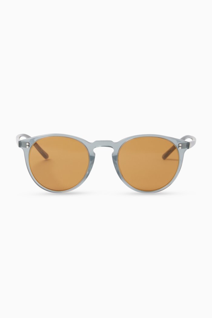 

O'malley Round Sunglasses in Acetate, Blue