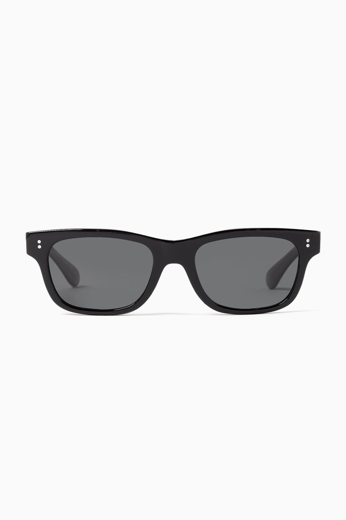 Rosson Sunglasses in Acetate, Black