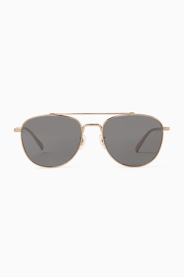 Rivetti Sunglasses in Titanium, Gold