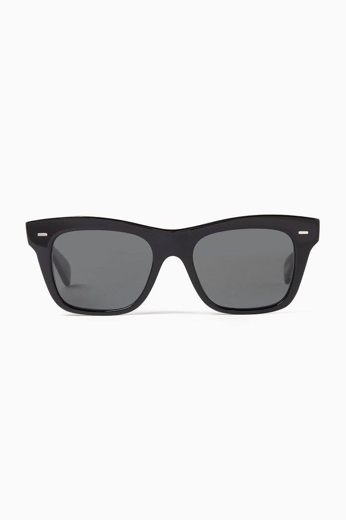 

Ms. Oliver Square-frame Sunglasses in Acetate, Black