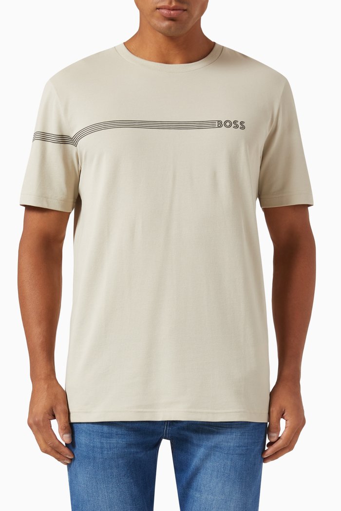 

Logo T-shirt in Cotton-blend piqué, Neutral