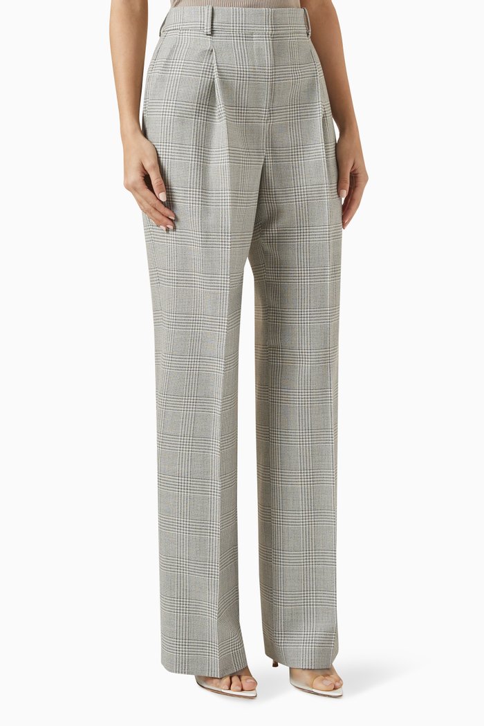 

Glen-check Pants in Virgin-wool, Grey