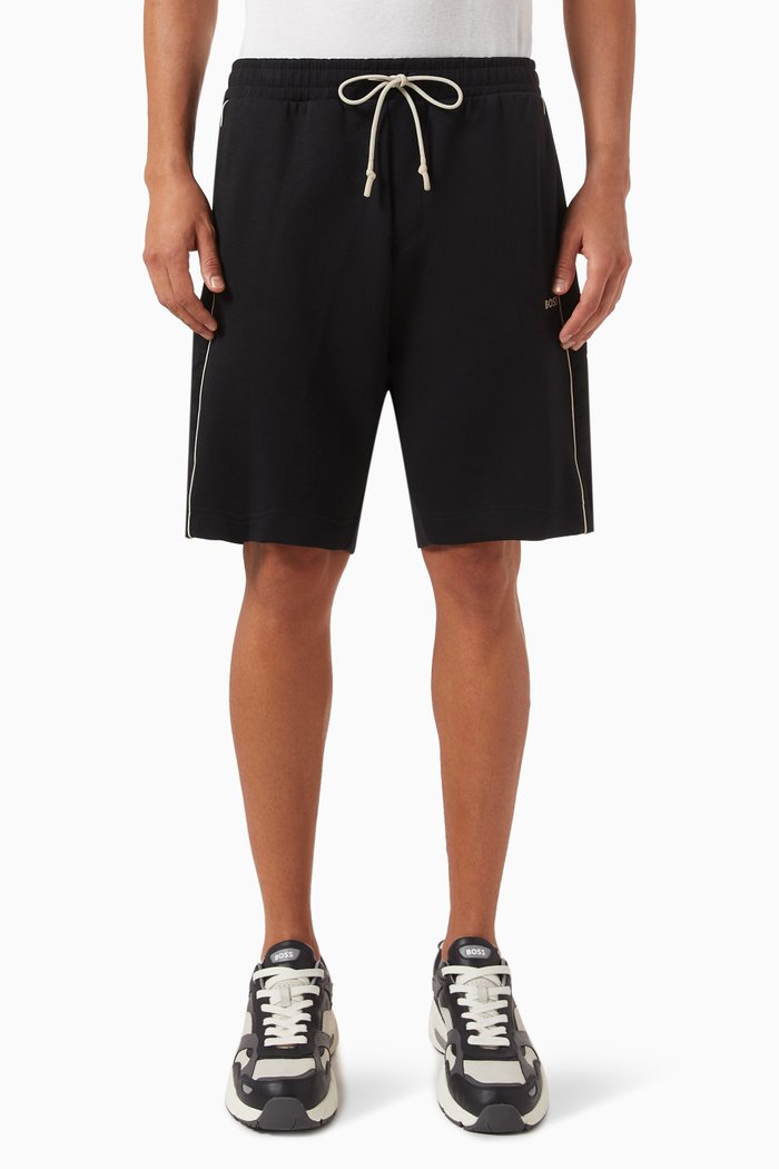 

Logo Shorts in Cotton-stretch, Black