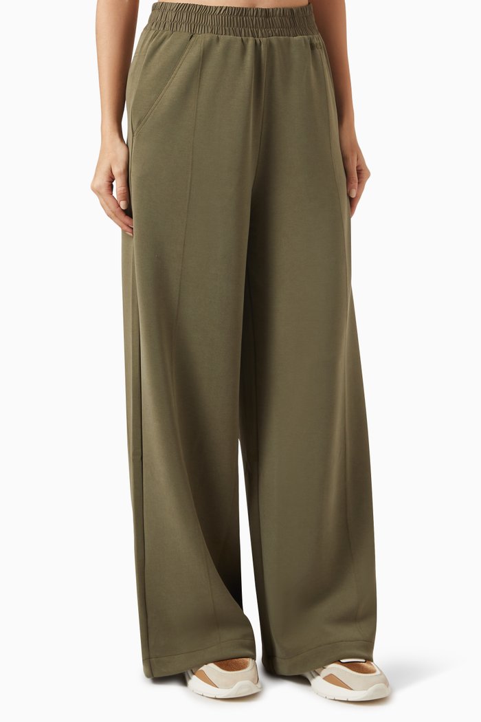 

Wide-leg Pants in Stretch-fabric, Green