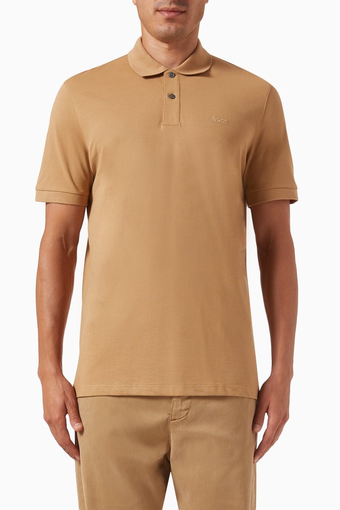 

Regular-fit Polo Shirt in Cotton-piqué, Neutral